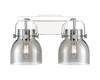 INNOVATIONS 423-2W-PC-G412-6SM Pilaster II Bell 2 17 inch Bath Vanity Light Polished Chrome