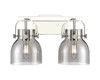 INNOVATIONS 423-2W-PN-G412-6SM Pilaster II Bell 2 17 inch Bath Vanity Light Polished Nickel