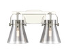 INNOVATIONS 423-2W-PN-G411-6SM Pilaster II Cone 2 17 inch Bath Vanity Light Polished Nickel