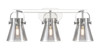 INNOVATIONS 423-3W-PC-G411-6SM Pilaster II Cone 3 27 inch Bath Vanity Light Polished Chrome