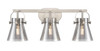 INNOVATIONS 423-3W-SN-G411-6SM Pilaster II Cone 3 27 inch Bath Vanity Light Satin Nickel