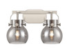 INNOVATIONS 423-2W-SN-G410-6SM Pilaster II Sphere 2 17 inch Bath Vanity Light Satin Nickel