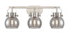 INNOVATIONS 423-3W-SN-G410-6SM Pilaster II Sphere 3 27 inch Bath Vanity Light Satin Nickel