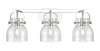 INNOVATIONS 423-3W-PC-G412-6SDY Pilaster II Bell 3 27 inch Bath Vanity Light Polished Chrome
