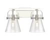 INNOVATIONS 423-2W-PN-G411-6SDY Pilaster II Cone 2 17 inch Bath Vanity Light Polished Nickel