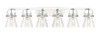 INNOVATIONS 423-6W-PC-G411-6SDY Pilaster II Cone 6 46 inch Bath Vanity Light Polished Chrome