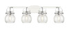 INNOVATIONS 423-4W-PC-G410-6SDY Pilaster II Sphere 4 37 inch Bath Vanity Light Polished Chrome