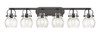 INNOVATIONS 423-6W-BK-G410-6SDY Pilaster II Sphere 6 46 inch Bath Vanity Light Matte Black