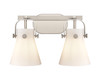 INNOVATIONS 423-2W-SN-G411-6WH Pilaster II Cone 2 17 inch Bath Vanity Light Satin Nickel