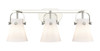 INNOVATIONS 423-3W-PN-G411-6WH Pilaster II Cone 3 27 inch Bath Vanity Light Polished Nickel