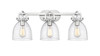 INNOVATIONS 410-3W-SN-G412-7SDY Newton Bell 3 27 inch Bath Vanity Light Satin Nickel