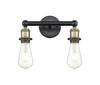 INNOVATIONS 616-2W-BAB Edison 2 9 inch Bath Vanity Light Black Antique Brass