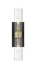 INNOVATIONS 617-2W-BAB-G617-8CL Boreas 2 18 inch Bath Vanity Light Black Antique Brass