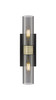 INNOVATIONS 617-2W-BAB-G617-8SM Boreas 2 18 inch Bath Vanity Light Black Antique Brass