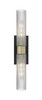 INNOVATIONS 617-2W-BAB-G617-11SCL Boreas 2 24 inch Bath Vanity Light Black Antique Brass