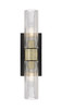 INNOVATIONS 617-2W-BAB-G617-8SCL Boreas 2 18 inch Bath Vanity Light Black Antique Brass