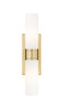 INNOVATIONS 617-2W-BB-G617-8WH Boreas 2 18 inch Bath Vanity Light Brushed Brass