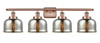 INNOVATIONS 916-4W-AC-G78-LED Large Bell 4 Light Bath Vanity Light part of the Ballston Collection Antique Copper