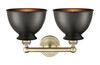 INNOVATIONS 616-2W-AB-M14-BK Adirondack 2 Light Bath Vanity Light part of the Edison Collection Antique Brass