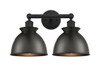 INNOVATIONS 616-2W-BK-M14-BK Adirondack 2 Light Bath Vanity Light part of the Edison Collection Matte Black