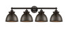 INNOVATIONS 616-4W-OB-M14-OB Adirondack 4 Light Bath Vanity Light part of the Edison Collection Oil Rubbed Bronze