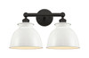 INNOVATIONS 616-2W-OB-M14-W Adirondack 2 Light Bath Vanity Light part of the Edison Collection Oil Rubbed Bronze
