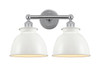 INNOVATIONS 616-2W-PC-M14-W Adirondack 2 Light Bath Vanity Light part of the Edison Collection Polished Chrome