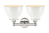 INNOVATIONS 616-2W-PN-M14-W Adirondack 2 Light Bath Vanity Light part of the Edison Collection Polished Nickel