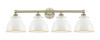 INNOVATIONS 616-4W-AB-M14-W Adirondack 4 Light Bath Vanity Light part of the Edison Collection Antique Brass