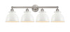 INNOVATIONS 616-4W-SN-M14-W Adirondack 4 Light Bath Vanity Light part of the Edison Collection Brushed Satin Nickel