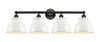 INNOVATIONS 616-4W-OB-M14-W Adirondack 4 Light Bath Vanity Light part of the Edison Collection Oil Rubbed Bronze