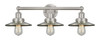 INNOVATIONS 616-3W-SN-M2-SN Railroad 3 Light Bath Vanity Light part of the Franklin Restoration Collection Brushed Satin Nickel