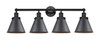 INNOVATIONS 616-4W-BK-M13-BK Appalachian 4 Light Bath Vanity Light part of the Franklin Restoration Collection Matte Black