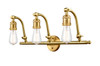 INNOVATIONS 515-3W-SG-LED Double Swivel 3 Light Bath Vanity Light part of the Franklin Restoration Collection Satin Gold