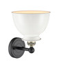INNOVATIONS 616-1W-BAB-M14-W Adirondack 1 Light Sconce part of the Edison Collection Black Antique Brass
