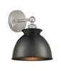 INNOVATIONS 616-1W-SN-M14-BK Adirondack 1 Light Sconce part of the Edison Collection Brushed Satin Nickel