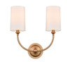 INNOVATIONS 372-2W-BB-S1-LED Giselle 2 Light 15 inch Sconce Brushed Brass