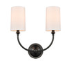 INNOVATIONS 372-2W-BK-S1-LED Giselle 2 Light 15 inch Sconce Matte Black