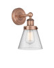 INNOVATIONS 616-1W-AC-G64 Cone 1 6.5 inch Sconce Antique Copper