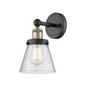 INNOVATIONS 616-1W-BAB-G64 Cone 1 6.5 inch Sconce Black Antique Brass