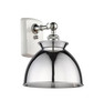 INNOVATIONS 516-1W-WPC-M14-PC Adirondack 1 8.125 inch Sconce White and Polished Chrome