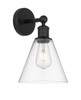 INNOVATIONS 616-1W-BK-GBC-82 Berkshire 1 8 inch Sconce Matte Black