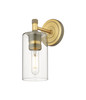 INNOVATIONS 434-1W-BB-G434-7CL Crown Point 1 4.5 inch Sconce Brushed Brass