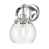INNOVATIONS 423-1W-PC-G410-6CL Pilaster II Sphere 1 6.5 inch Sconce Polished Chrome