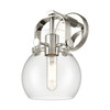 INNOVATIONS 423-1W-PN-G410-6CL Pilaster II Sphere 1 6.5 inch Sconce Polished Nickel