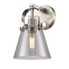 INNOVATIONS 423-1W-SN-G411-6SM Pilaster II Cone 1 6.5 inch Sconce Satin Nickel