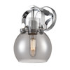 INNOVATIONS 423-1W-PC-G410-6SM Pilaster II Sphere 1 6.5 inch Sconce Polished Chrome