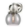 INNOVATIONS 423-1W-PN-G410-6SM Pilaster II Sphere 1 6.5 inch Sconce Polished Nickel