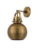 INNOVATIONS 410-1W-BB-M410-8BB Newton Sphere 1 8 inch Sconce Brushed Brass