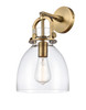 INNOVATIONS 410-1W-BB-G412-8CL Newton Bell 1 8 inch Sconce Brushed Brass